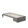 Colorado Twin Extra Long Bed with Foot Drawer and USB Turbo Charger in Grey by AFI 1 Colorado Twin Extra Long Bed with Foot Drawer and USB Turbo Charger in Grey by AFI -Outlet AFI Store grey afi platform beds ag8012419 64 1000