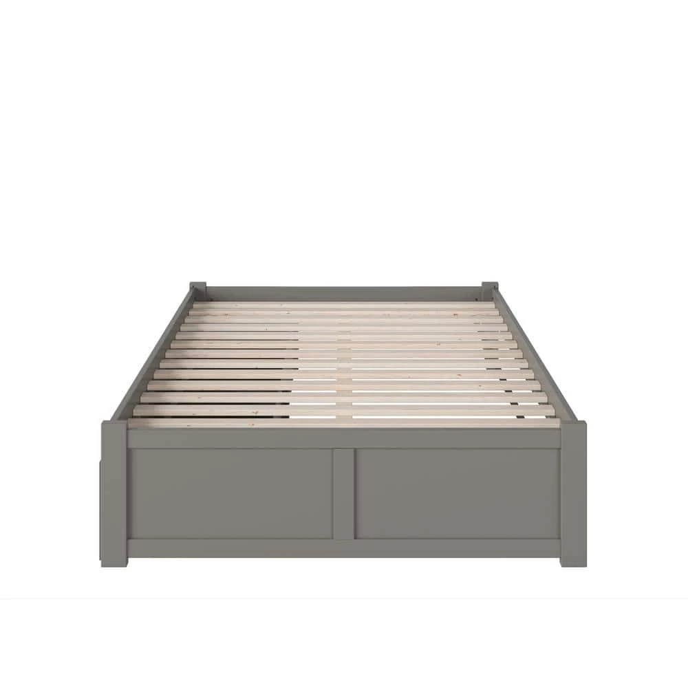 Concord Full Platform Bed with Flat Panel Foot Board and 2 Urban Bed Drawers in Grey by AFI 6 Concord Full Platform Bed with Flat Panel Foot Board and 2 Urban Bed Drawers in Grey by AFI - Image 4