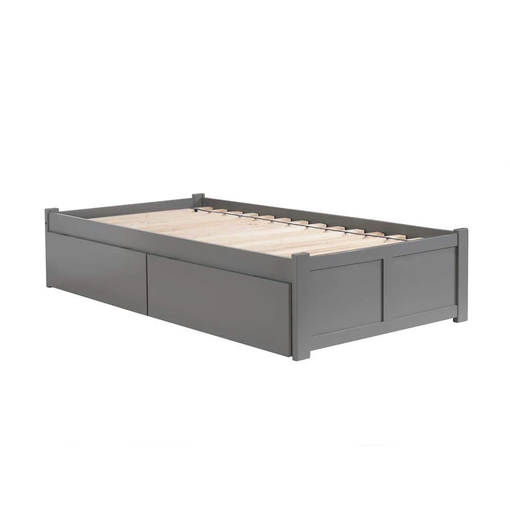 Concord Queen Platform Bed with Flat Panel Foot Board and 2 Urban Bed Drawers in Grey by AFI 12 Concord Queen Platform Bed with Flat Panel Foot Board and 2 Urban Bed Drawers in Grey by AFI - Image 10