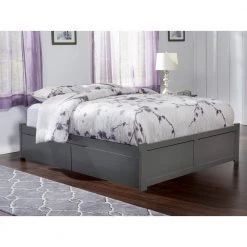 Concord Queen Platform Bed with Flat Panel Foot Board and 2 Urban Bed Drawers in Grey by AFI 18 Concord Queen Platform Bed with Flat Panel Foot Board and 2 Urban Bed Drawers in Grey by AFI -Outlet AFI Store grey afi platform beds ar8042119 4f 1000