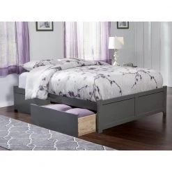 Concord Queen Platform Bed with Flat Panel Foot Board and 2 Urban Bed Drawers in Grey by AFI 17 Concord Queen Platform Bed with Flat Panel Foot Board and 2 Urban Bed Drawers in Grey by AFI -Outlet AFI Store grey afi platform beds ar8042119 c3 1000