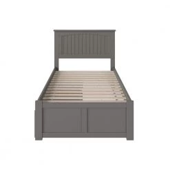 Nantucket Twin XL Platform Bed with Flat Panel Foot Board and 2 Urban Bed Drawers in Grey by AFI -Outlet AFI Store grey afi platform beds ar8212119 1f 1000