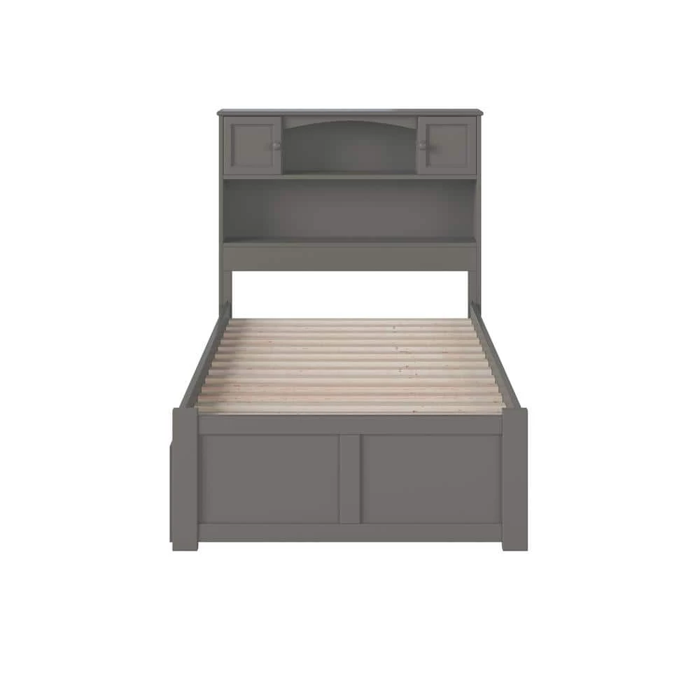 Newport Twin XL Platform Bed with Flat Panel Foot Board and 2-Urban Bed Drawers in Grey by AFI 8 Newport Twin XL Platform Bed with Flat Panel Foot Board and 2-Urban Bed Drawers in Grey by AFI - Image 6