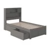 Newport Twin XL Platform Bed with Flat Panel Foot Board and 2-Urban Bed Drawers in Grey by AFI 1 Newport Twin XL Platform Bed with Flat Panel Foot Board and 2-Urban Bed Drawers in Grey by AFI -Outlet AFI Store grey afi platform beds ar8512119 64 1000