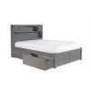 Newport Grey Full Platform Bed with Flat Panel Foot Board and 2 Urban Bed Drawers by AFI -Outlet AFI Store grey afi platform beds ar8532119 64 1000