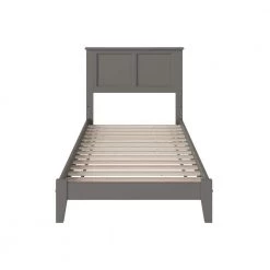 Madison Twin XL Platform Bed with Open Foot Board in Grey by AFI -Outlet AFI Store grey afi platform beds ar8611009 1f 1000