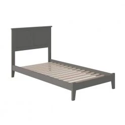 Madison Twin XL Platform Bed with Open Foot Board in Grey by AFI -Outlet AFI Store grey afi platform beds ar8611009 4f 1000