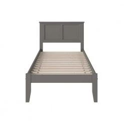 Madison Twin XL Platform Bed with Open Foot Board in Grey by AFI -Outlet AFI Store grey afi platform beds ar8611009 c3 1000