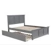 Madison Full Platform Bed with Matching Foot Board with Twin Size Urban Trundle Bed in Grey by AFI -Outlet AFI Store grey afi platform beds ar8636019 64 1000