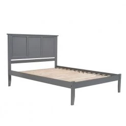 Madison King Platform Bed with Open Foot Board in Grey by AFI