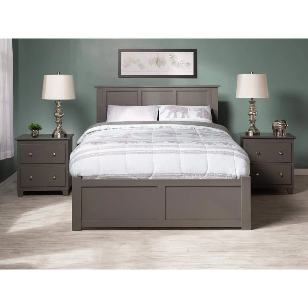 Madison King Platform Bed with Flat Panel Foot Board and 2 Urban Bed Drawers in Grey by AFI 13 Madison King Platform Bed with Flat Panel Foot Board and 2 Urban Bed Drawers in Grey by AFI - Image 11