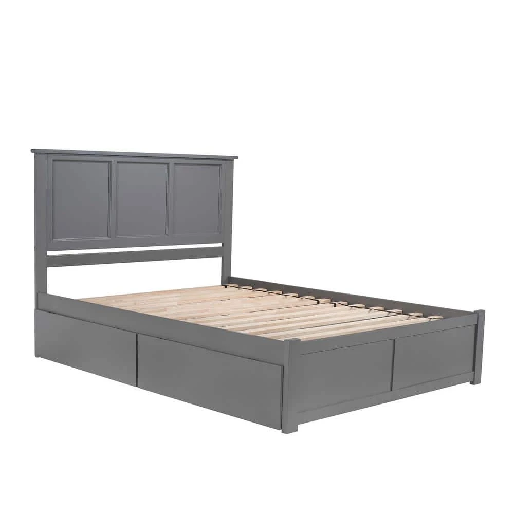 Madison King Platform Bed with Flat Panel Foot Board and 2 Urban Bed Drawers in Grey by AFI 8 Madison King Platform Bed with Flat Panel Foot Board and 2 Urban Bed Drawers in Grey by AFI - Image 6