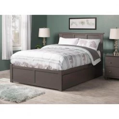 Madison King Platform Bed with Flat Panel Foot Board and 2 Urban Bed Drawers in Grey by AFI 17 Madison King Platform Bed with Flat Panel Foot Board and 2 Urban Bed Drawers in Grey by AFI -Outlet AFI Store grey afi platform beds ar8652119 c3 1000