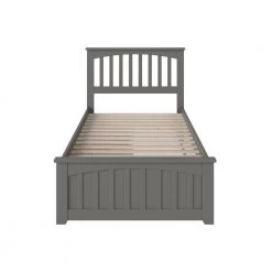 Mission Twin XL Platform Bed with Matching Foot Board with 2 Urban Bed Drawers in Grey by AFI -Outlet AFI Store grey afi platform beds ar8716119 4f 1000
