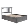Mission Full Platform Bed with Flat Panel Foot Board and Twin Size Urban Trundle Bed in Grey by AFI -Outlet AFI Store grey afi platform beds ar8732019 64 1000