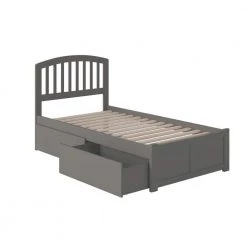 Richmond Grey Twin XL Platform Bed with Flat Panel Foot Board and 2-Urban Bed Drawers by AFI -Outlet AFI Store grey afi platform beds ar8812119 40 1000