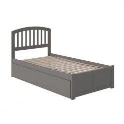 Richmond Grey Twin XL Platform Bed with Flat Panel Foot Board and 2-Urban Bed Drawers by AFI -Outlet AFI Store grey afi platform beds ar8812119 c3 1000