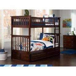 Columbia Bunk Bed Twin over Twin with Twin Raised Panel Trundle Bed in Walnut by AFI 14 Columbia Bunk Bed Twin over Twin with Twin Raised Panel Trundle Bed in Walnut by AFI -Outlet AFI Store walnut afi bunk beds ab55134 40 1000