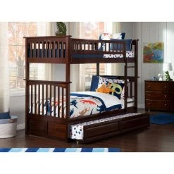 Columbia Bunk Bed Twin over Twin with Twin Raised Panel Trundle Bed in Walnut by AFI 16 Columbia Bunk Bed Twin over Twin with Twin Raised Panel Trundle Bed in Walnut by AFI -Outlet AFI Store walnut afi bunk beds ab55134 c3 1000