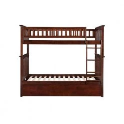 Columbia Bunk Bed Twin over Twin with Twin Size Urban Trundle Bed in Walnut by AFI -Outlet AFI Store walnut afi bunk beds ab55154 1f 1000