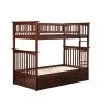 Columbia Bunk Bed Twin over Twin with Twin Size Urban Trundle Bed in Walnut by AFI -Outlet AFI Store walnut afi bunk beds ab55154 64 1000