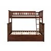 Columbia Bunk Bed Twin Over Full with Twin Size Urban Trundle Bed in Walnut by AFI -Outlet AFI Store walnut afi bunk beds ab55254 64 1000