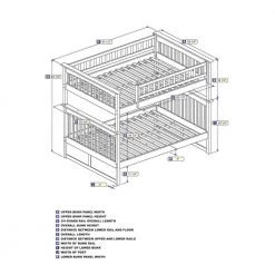Columbia Bunk Bed Full over Full in Walnut by AFI -Outlet AFI Store walnut afi bunk beds ab55504 1f 1000