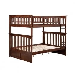 Columbia Bunk Bed Full over Full in Walnut by AFI -Outlet AFI Store walnut afi bunk beds ab55504 c3 1000