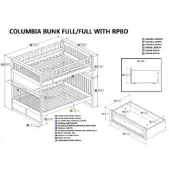 Columbia Bunk Bed Full over Full with 2 Raised Panel Bed Drawers in Walnut by AFI 18 Columbia Bunk Bed Full over Full with 2 Raised Panel Bed Drawers in Walnut by AFI -Outlet AFI Store walnut afi bunk beds ab55524 fa 1000