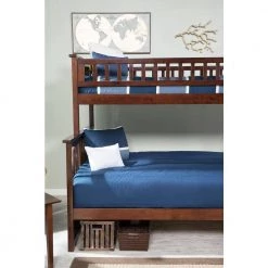 Columbia Staircase Bunk Bed Twin over Full with 2-Raised Panel Bed Drawers in Walnut by AFI -Outlet AFI Store walnut afi bunk beds ab55724 4f 1000