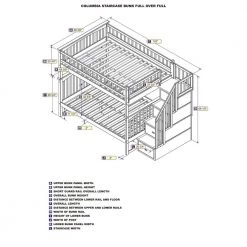 Columbia Staircase Bunk Bed Full over Full in Walnut by AFI -Outlet AFI Store walnut afi bunk beds ab55804 fa 1000