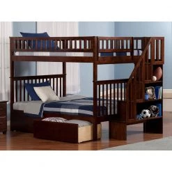Woodland Walnut Full Over Full Staircase Bunk Bed with 2-Urban Bed Drawers by AFI 11 Woodland Walnut Full Over Full Staircase Bunk Bed with 2-Urban Bed Drawers by AFI -Outlet AFI Store walnut afi bunk beds ab56844 31 1000