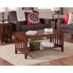 Mission 44 in. Walnut Large Rectangle Wood Coffee Table by AFI -Outlet AFI Store walnut afi coffee tables ah15204 31 1000