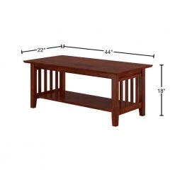 Mission 44 in. Walnut Large Rectangle Wood Coffee Table by AFI -Outlet AFI Store walnut afi coffee tables ah15204 40 1000