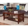 Mission 44 in. Walnut Large Rectangle Wood Coffee Table by AFI -Outlet AFI Store walnut afi coffee tables ah15204 64 1000