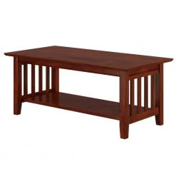 Mission 44 in. Walnut Large Rectangle Wood Coffee Table by AFI -Outlet AFI Store walnut afi coffee tables ah15204 c3 1000