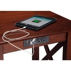 Lexi Walnut Printer Stand with Charging Station by AFI -Outlet AFI Store walnut afi end side tables ah10254 1f 1000