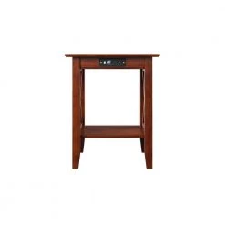Lexi Walnut Printer Stand with Charging Station by AFI -Outlet AFI Store walnut afi end side tables ah10254 4f 1000