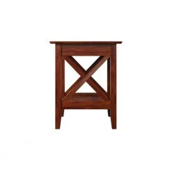 Lexi Walnut Printer Stand with Charging Station by AFI -Outlet AFI Store walnut afi end side tables ah10254 c3 1000