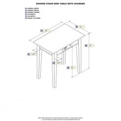 Shaker Walnut Chair Side Table with Charging Station by AFI 10 Shaker Walnut Chair Side Table with Charging Station by AFI -Outlet AFI Store walnut afi end side tables ah13114 40 1000