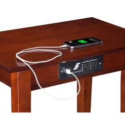 Shaker Walnut Chair Side Table with Charging Station by AFI 12 Shaker Walnut Chair Side Table with Charging Station by AFI -Outlet AFI Store walnut afi end side tables ah13114 4f 1000