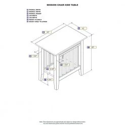 Mission Walnut Chair Side Table by AFI -Outlet AFI Store walnut afi end side tables ah13204 31 1000