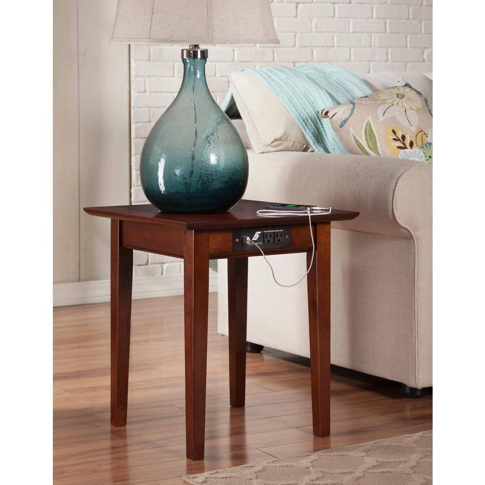 Shaker Walnut End Table with Charging Station by AFI 8 Shaker Walnut End Table with Charging Station by AFI - Image 6