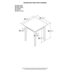 Shaker Walnut End Table with Charging Station by AFI 10 Shaker Walnut End Table with Charging Station by AFI -Outlet AFI Store walnut afi end side tables ah14114 40 1000