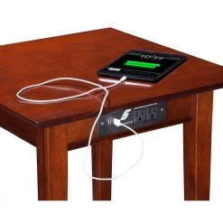 Shaker Walnut End Table with Charging Station by AFI 12 Shaker Walnut End Table with Charging Station by AFI -Outlet AFI Store walnut afi end side tables ah14114 4f 1000