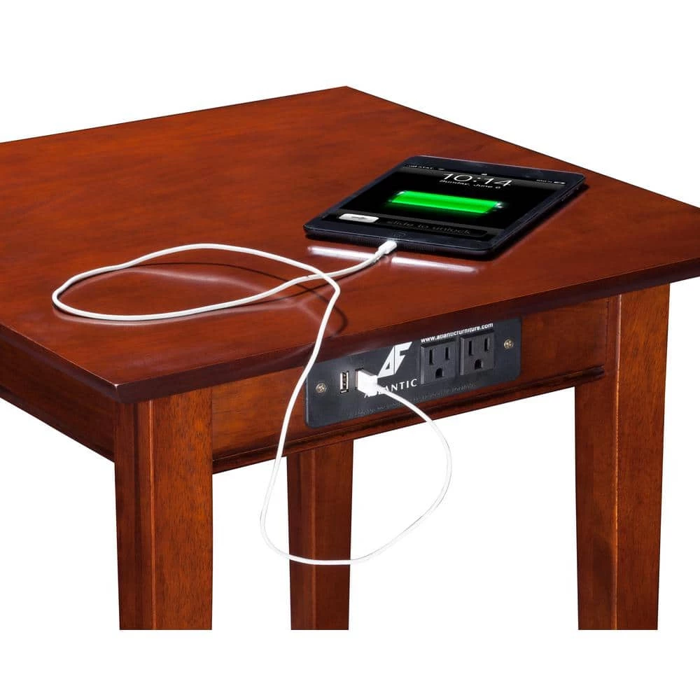 Shaker Walnut End Table with Charging Station by AFI 7 Shaker Walnut End Table with Charging Station by AFI - Image 5