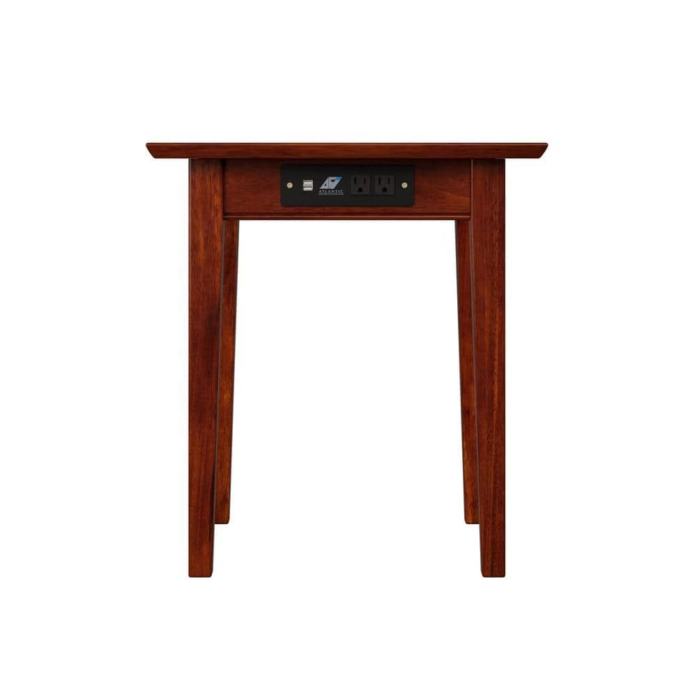 Shaker Walnut End Table with Charging Station by AFI 4 Shaker Walnut End Table with Charging Station by AFI - Image 2