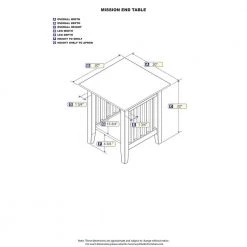 Mission Walnut End Table by AFI -Outlet AFI Store walnut afi end side tables ah14204 40 1000