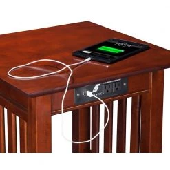 Mission Walnut End Table with Charging Station by AFI -Outlet AFI Store walnut afi end side tables ah14214 4f 1000