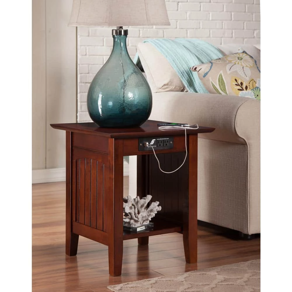 Nantucket Walnut End Table with Charging Station by AFI 8 Nantucket Walnut End Table with Charging Station by AFI - Image 6
